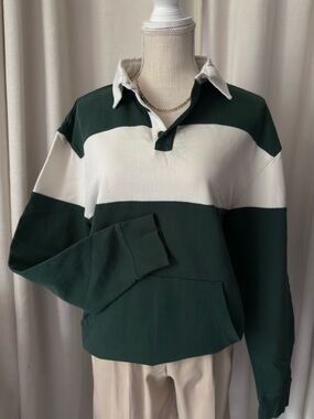 100% Cotton Rugby Pullover Shirt *On Trend*